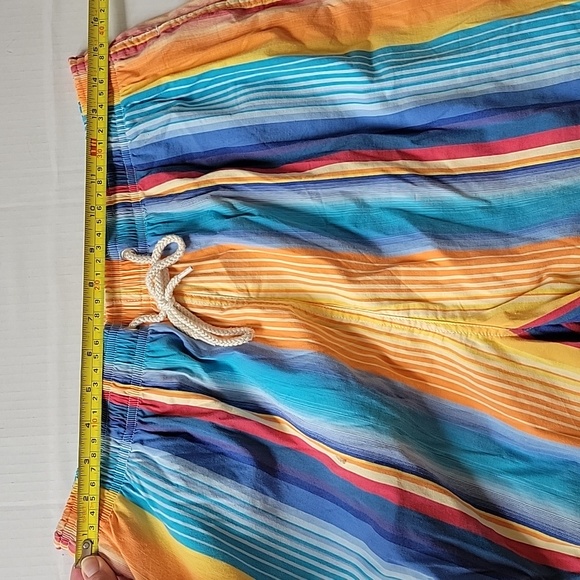 Faconnable Mens Swimtrunks Bathing Suit Multi Color Stripped Pattern Size L - Picture 9 of 10